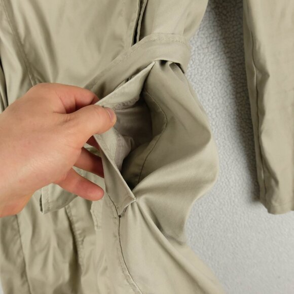 United Colors Of Benetton Trench Coat Womens 44 12 Beige Short Belted Classic - Picture 5 of 11